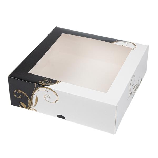 CAJA CON VENTANA PASTELERÍA - 23x23x7,5 CM (50 Unidades)