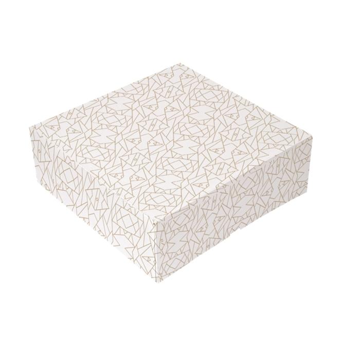 CAJA PASTELERÍA BLANCA/DECORADA THEPACK - 30x30x8 CM (50 Unidades)
