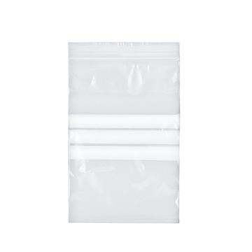 BOLSA ALIMENTARIA ZIP AUTOCIERRE Y BANAS PARA ESCRITURA - 18x25 CM