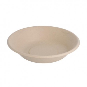 PLATO HONDO ACABADO NATURAL BAGAZO - 19x4 CM