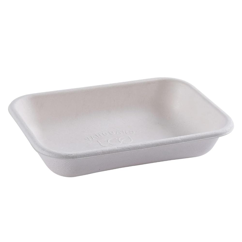 BANDEJA BLANCA DE BAGAZO - 17,8x12x3,5 CM (400 Unidades)