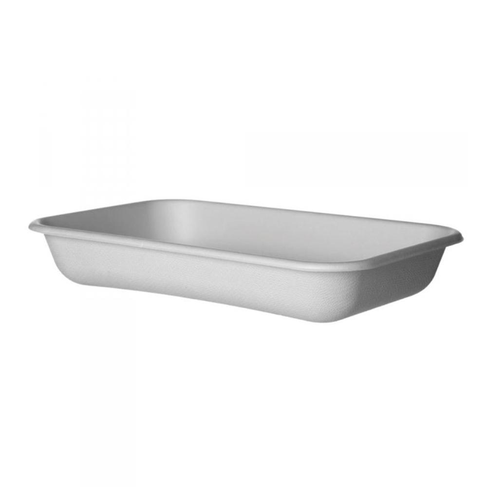 BANDEJA BLANCA BAGAZO - 21x14x3,5 CM (400 Unidades)