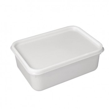 ENVASE BLANCO DE POLIPROPILENO INYECTADO PARA HELADO - 2 L