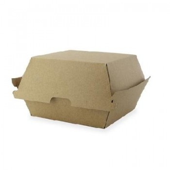 CAJA CARTONCILLO KRAFT PARA HAMBURGUESA MEDIANA - 14/10,2x12,5/9,9x8 CM