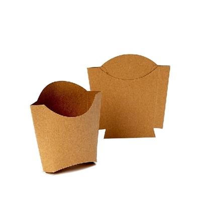 CAJETILLA KRAFT PARA PATATAS FRITAS - 12x5x8,5 CM