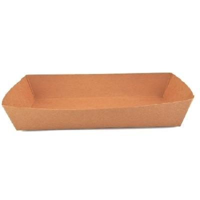 BANDEJA KRAFT PARA HOT DOG - 21,5x6,4x3,2 CM (500 Unidades)