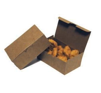 CAJA KRAFT PARA NUGGETS - 11,4x7,3x4,5 CM (500 Unidades)