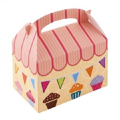 CAJA CARTONCILLO PARA MENÚ INFANTIL MODELO CUPCAKES - 17x16x10 CM (300 Unidades)