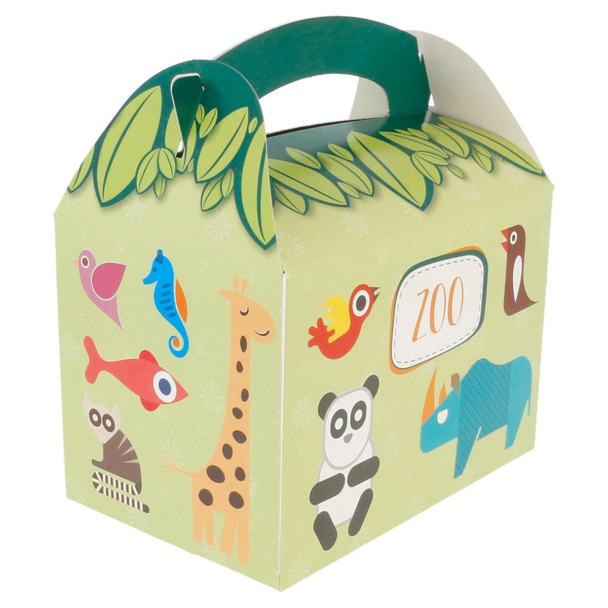 CAJA CARTONCILLO PARA MENÚ INFANTIL MODELO ZOO - 17x16x10 CM (300 Unidades)