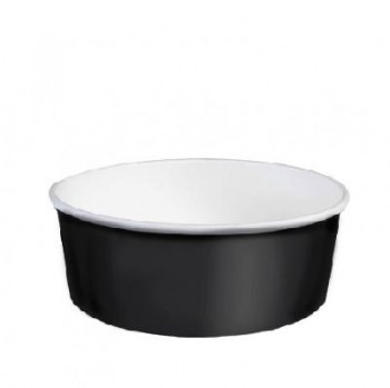 BASE ENSALADERA NEGRA DE PAPEL - 500 ML