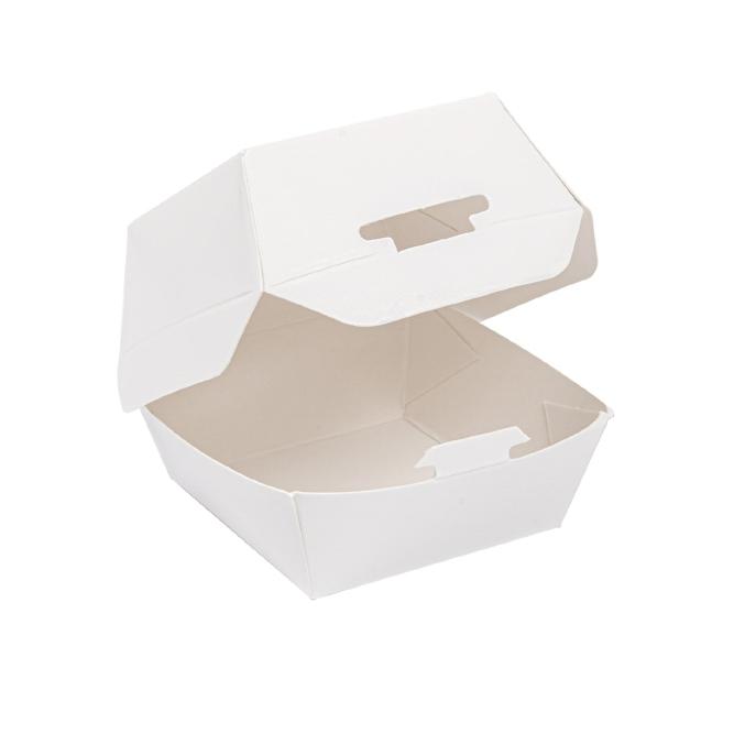 MINI CONCHA BLANCA PARA  HAMBURGUSESA - 5,3x5,7x5 CM (500 Unidades)