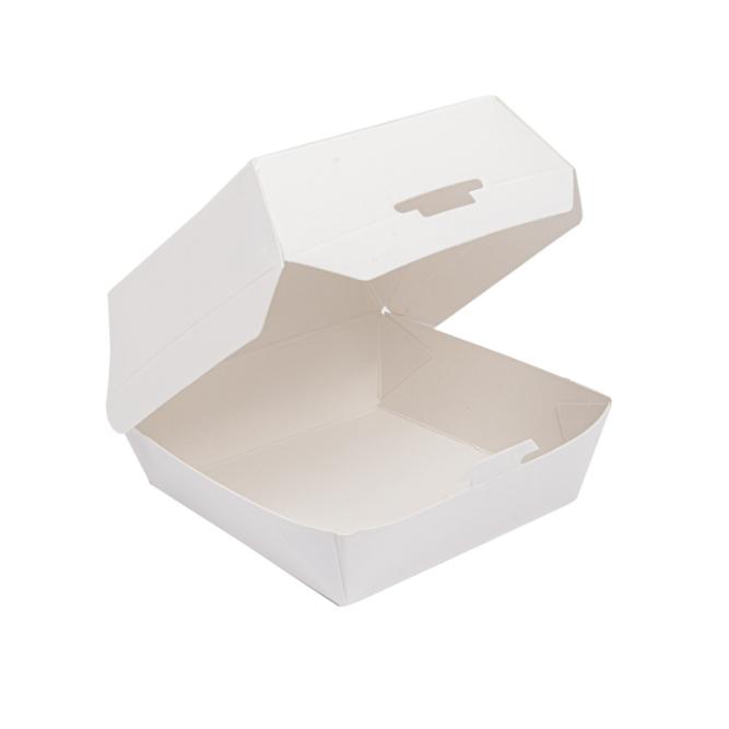 MINI CONCHA BLANCA DE CARTONCILLO PARA HAMBURGUESA  - 7,3x7,7x5 CM