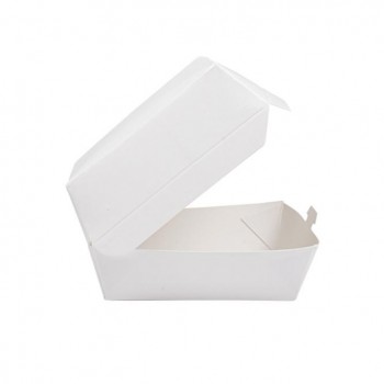 MINI CONCHA BLANCA DE CARTONCILLO PARA HAMBURGUESA  - 7,3x7,7x5 CM