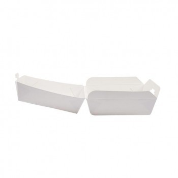 MINI CONCHA BLANCA DE CARTONCILLO PARA HAMBURGUESA  - 7,3x7,7x5 CM
