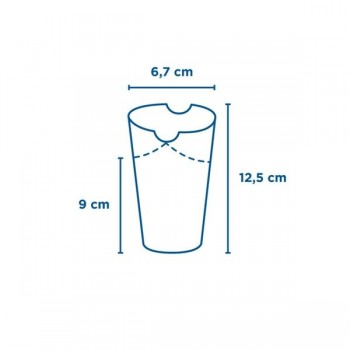 VASO CERRADO PARA FRITAS CERRADO PAROLE NARANJA - 6,7x10 CM