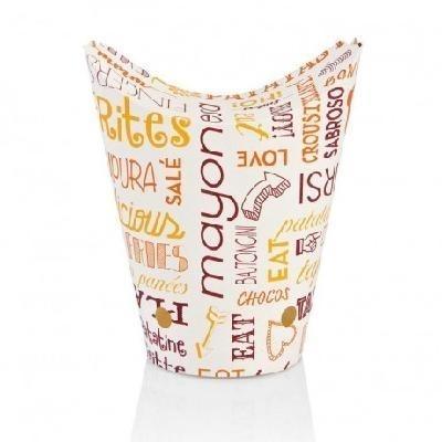 VASO CERRADO PATATAS FRITAS PAROLE NARANJA - 8,5x13,5 CM (1000 Unidades)