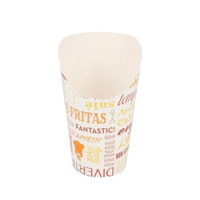 VASO ABIERTO PATATAS FRITAS PAROLE NARANJA - 10x13,5 CM (1000 Unidades)