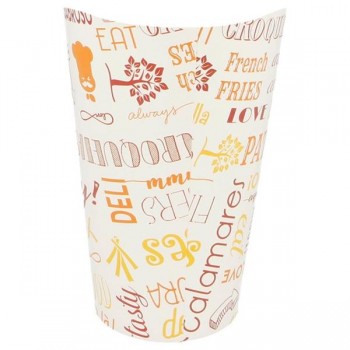 VASO ABIERTO PATATAS FRITAS PAROLE NARANJA - 10x13,5 CM