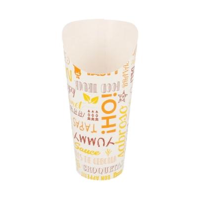 VASO ABIERTO PARA PATATAS PAROLE NARANJA - 11x18 CM (1000 Unidades)
