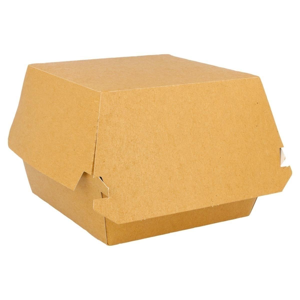 CAJA KRAFT PARA HAMBURGUESA GRANDE OUTLET - 15/11x14/10,8X9,5 CM (600 Unidades)