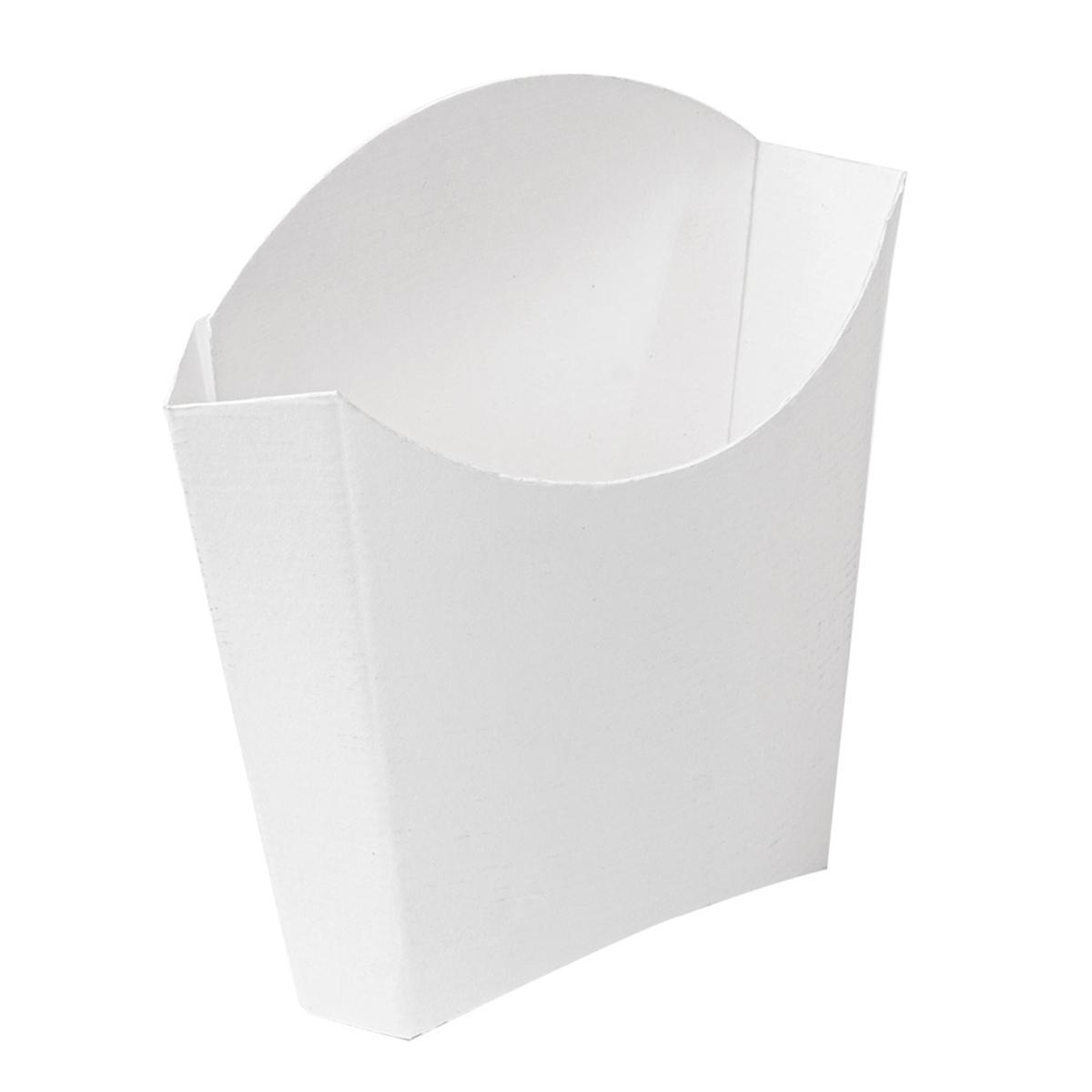 CAJETILLA BLANCA PARA PATATAS FRITAS THEPACK - 13x8x13,5 CM (1200 Unidades)