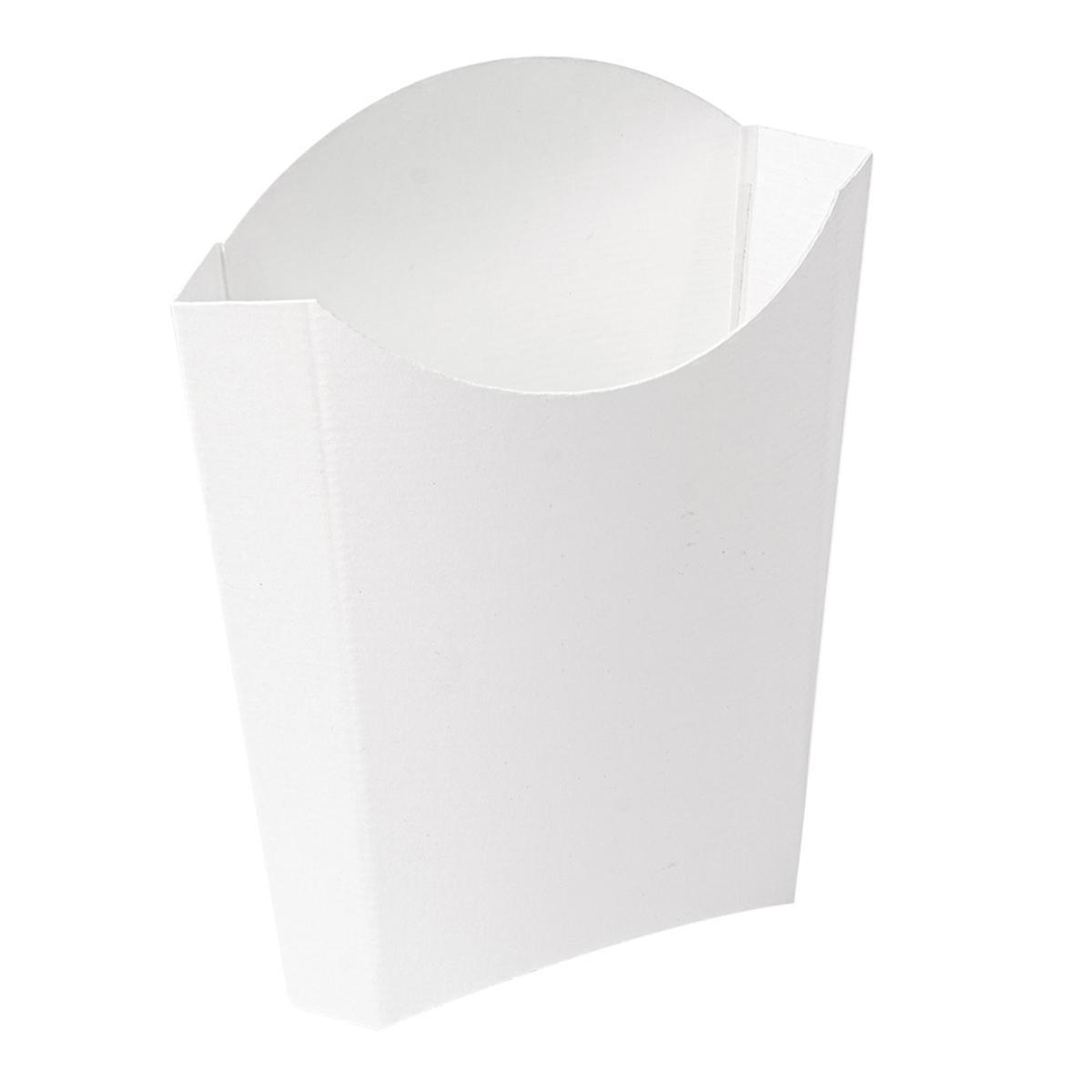 CAJETILLA BLANCA PARA PATATAS FRITAS JUMBO THEPACK - 13,5x8,5x16 CM (1200 Unidades)