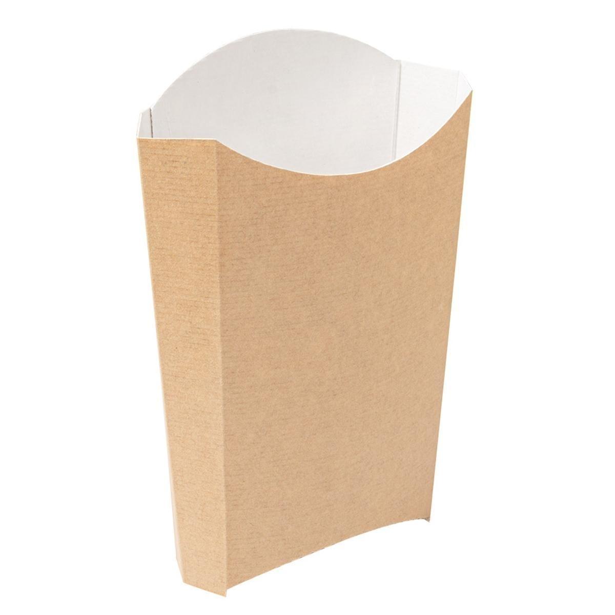 CAJETILLA KRAFT PARA PATATAS FRITAS THEPACK - 14,5x9,5x18 CM (1200 Unidades)