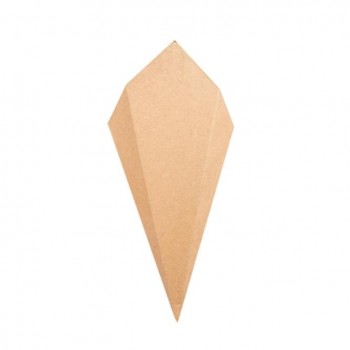 CUCURUCHO PARA FRITOS BLANCO/KRAFT THEPACK - 12,5x22 CM