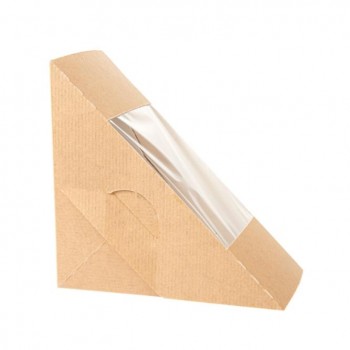 ENVASE PARA SÁNDWICH DOBLE CON VENTANA THEPACK - 12,4x12,4x7,5 CM