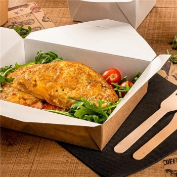 CAJA MICROONDABLES PARA MENÚ KRAFT THEPACK - 21,4/19,8x15,7/14x4,8 CM