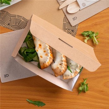 CAJA DE MENÚ PARA LLEVAR KRAFT THEPACK - 20x14x5 CM