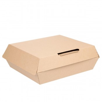 CAJA KRAFT MENÚ PARA LLEVAR THEPACK - 24/22x23,5/21,5x9 CM