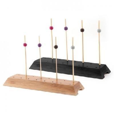 BASE NEGRA DE MADERA RECTANGULAR - 20x6x2 CM