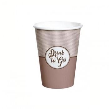 VASO BICOLOR DE CAFÉ PARA LLEVAR - 210 ML