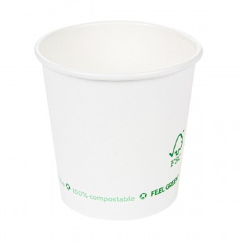 VASO PEQUEÑO PAPEL BLANCO BEBIDAS CALIENTES - 120 ML
