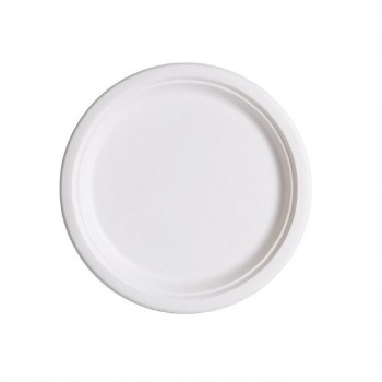 PLATO BLANCO COMPOSTABLE - 23 CM