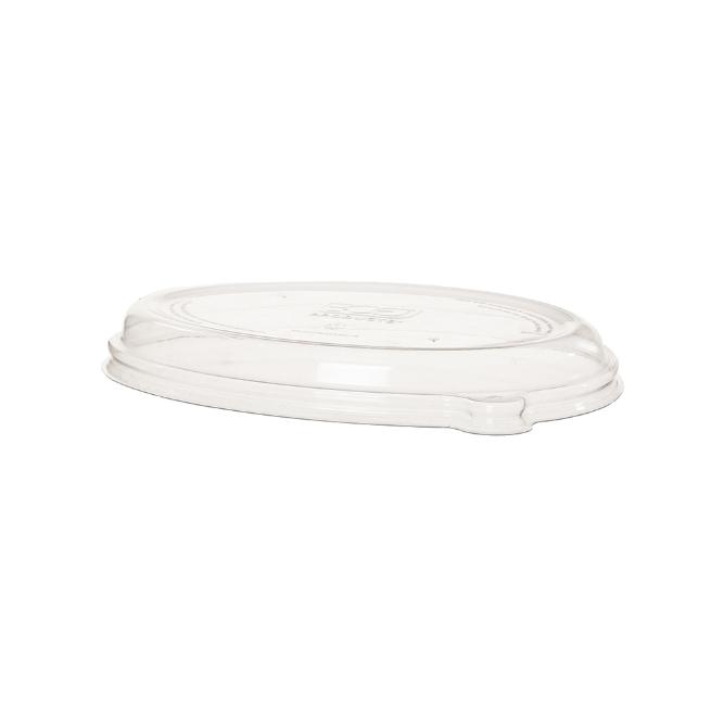 TAPA OVALADA TRANSPARENTE R-PET PARA BASE ENSALADERA - 25,4x17,8 CM (300 Unidades)