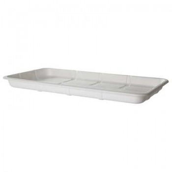 BANDEJA BLANCA COMPOSTABLE - 37,5x21x2,7 CM