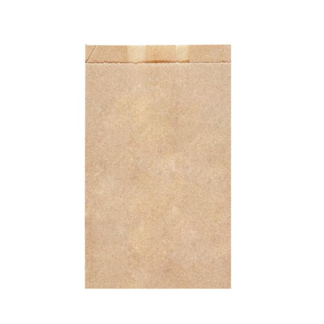BOLSA KRAFT ANTIGRASA BOLLERÍA O FAST FOOD - 14+7x22 CM (500 Unidades)