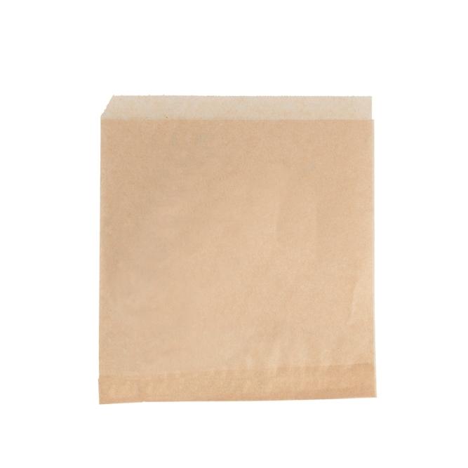 BOLSA KRAFT PAPEL ANTIGRASA ABIERTA 2 LADOS - 16x16,5 CM (500 Unidades)