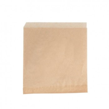 BOLSA KRAFT PAPEL ANTIGRASA ABIERTA 2 LADOS - 16x16,5 CM