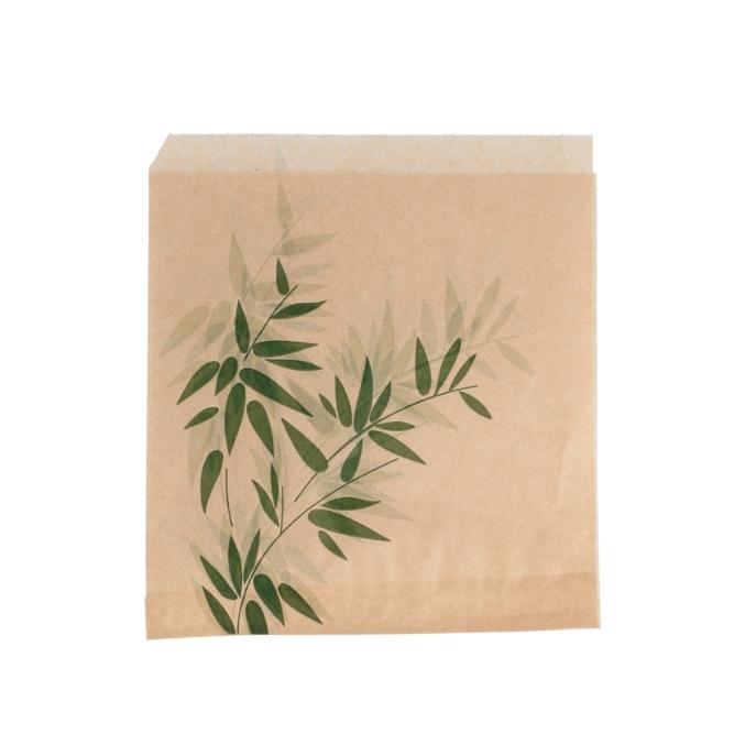 BOLSA ANTIGRASA ABIERTA 2 LADOS KRAFT FEEL GREEN - 16x16,5 CM (500 Unidades)