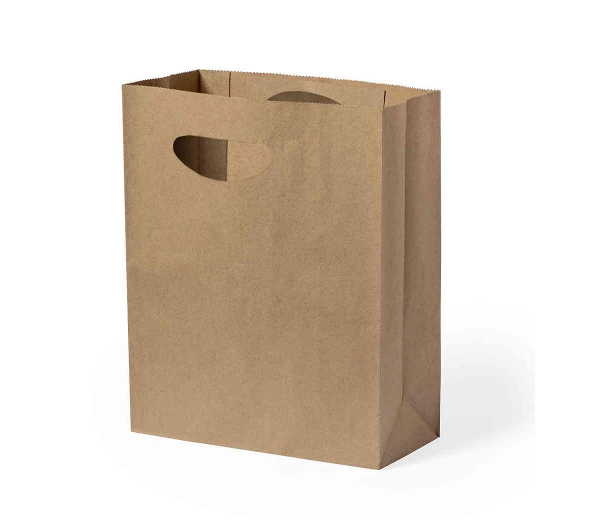 SACO SOS KRAFT ASAS TROQUELADAS - 22+11x27 CM (500 Unidades)