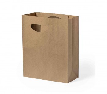 SACO SOS KRAFT ASAS TROQUELADAS - 22+11x27 CM