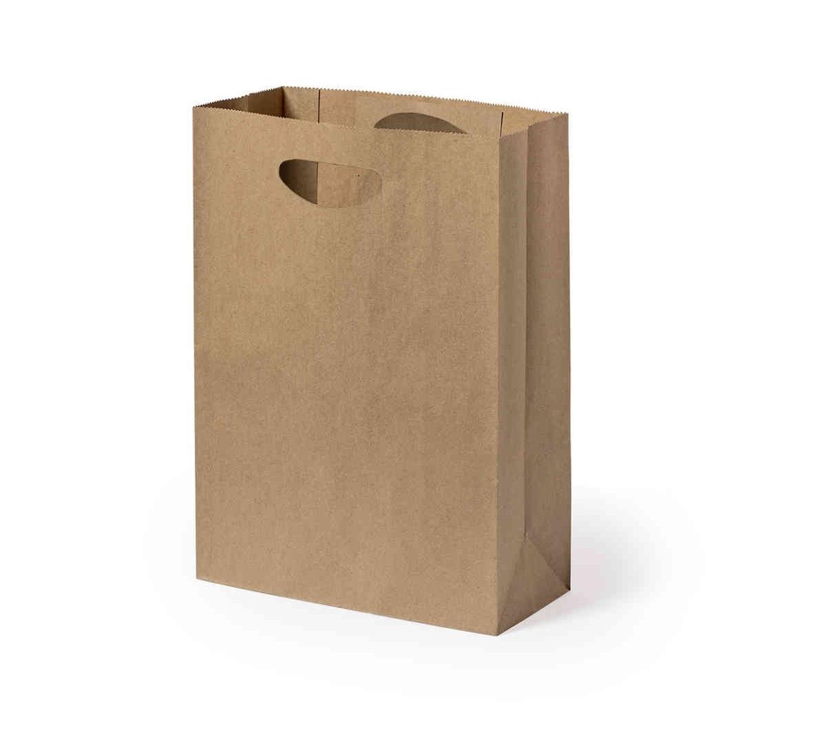 SACO SOS KRAFT ASAS TROQUELADAS - 26+12x36 CM (500 Unidades)