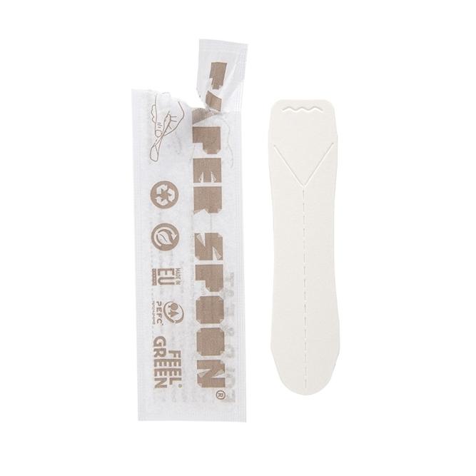 CUCHARILLA BLANCA DE PAPEL CUTLERY ENFUNDADA - 9,4 CM (400 Unidades)