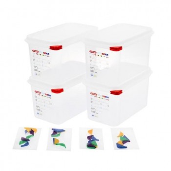 CONTENEDOR PARA ALIMENTOS GASTRONORM GN 1/4 MARCA ARAVEN - 4,3 L