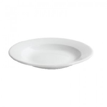 PLATO HONDO DE PORCELANA BLANCA - 23,5 CM