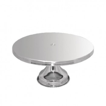 PEDESTAL PARA PASTEL EN ACERO INOXIDABLE - 33x17 CM