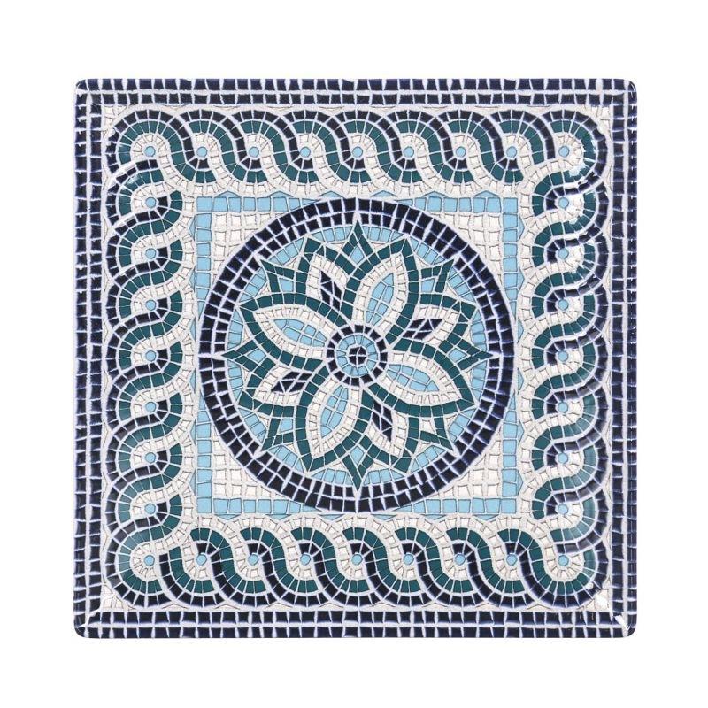PLATO POSTRE STONWARE MING MAYOLICA - 18x18x2 CM